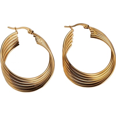 HARAHU Обеци tw-20568 - Златна kp20568 (tw-20568)