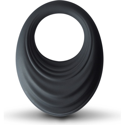 Rocks-Off Spire Vibrating Liquid Silicone Ring Black