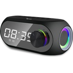 KISONLI Тонколона Kisonli LP-2S, Bluetooth, Clock, SD, FM, AUX, RGB, Black - 22280 (DE-22280) Будилник