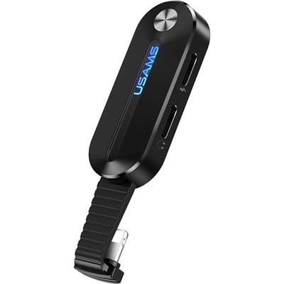 USAMS Двоен Lightning адаптер за устройства с Lightning порт - USAMS AU10 Dual Lightning Adapter With LED (черен) (US-SJ357)