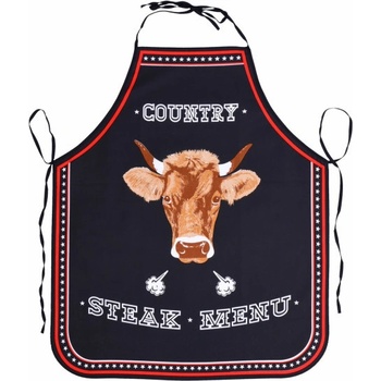 Forbyt Zástěra na grilování Steak Menu černá