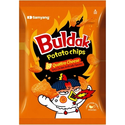 Samyang Buldak bramborové chipsy s příchutí chilli a čtyř druhů sýru 55 g