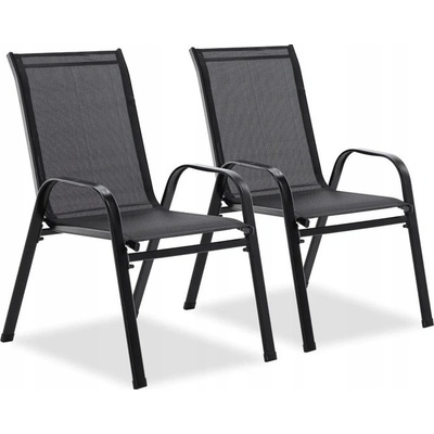 ALDOTRADE Záhradná stolička STELA sivá, set 2ks