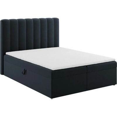 Micadoni Boxspring Kelp tmavě modrá sametová