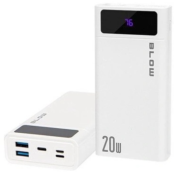 BLOW PB20E 20000mAh Power Bank QC+PD 20W Lightning - Бял (81-148#)