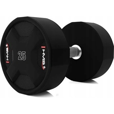 HMS Potažené pogumované činky s pevnou 1 x 25 kg