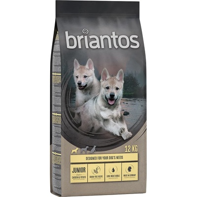 Briantos 2х12кг Junior Briantos, суха храна за кучета, без зърно- пиле и картофи