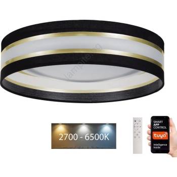 BELIS LED Димируем плафон SMART CORAL LED/24W/230V Wi-Fi Tuya черен + д. у (BE0876)