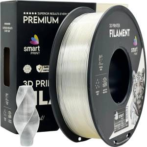Smart Print FG-S51-E1, 3D нишка, PLA+, 1, 75mm, 1000g, Прозрачен (Transparent) (FG-S51-E1)