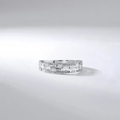 Lillian Vassago Zářivý briliantový Prsten z bílého zlata LLV59 DR165W