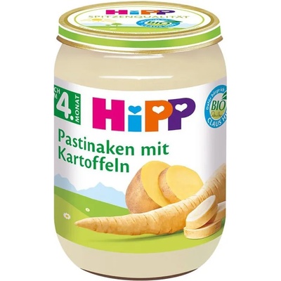 Hipp Био зеленчуково пюре Hipp - Пащърнак с картофи, 190 g (4170)