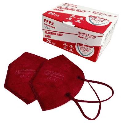 Barbeador Červený respirátor FFP2 20 ks