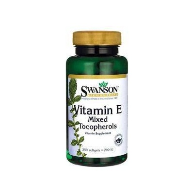 Swanson Витамин Е смесени токофероли Swanson, 200IU, 250 Softgel, 4375