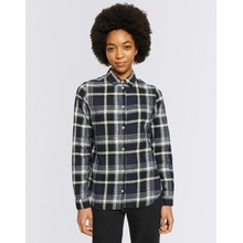 Knowledge Cotton check flannel shirt 1300 black Jet