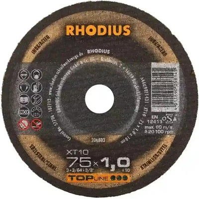 Rhodius Řezný kotouč 75 x 1,0 x 10,0 mm 206803