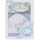 INTERBABY Osuška froté KRÁLICI + kefa MODRÁ