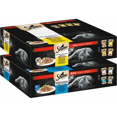 Sheba Mega-Multipack, v omáčce nebo želé, 120 × 85 g