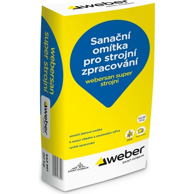 Webersan super strojní - sanační jádrová omítka - 20 kg balení 20 kg 1 ks