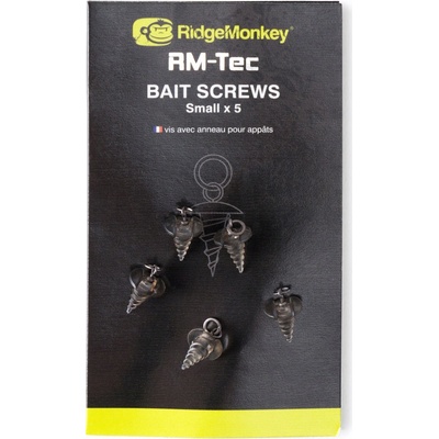 RidgeMonkey Vrtáčiky s krúžkom Hook Ring Bait Screws