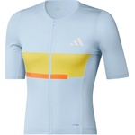 adidas Мъжка фланелка с къс ръкав за колоездене adidas Tempo Jersey Neo Cycling jersey - Crystal Sky (056-4142-0113)