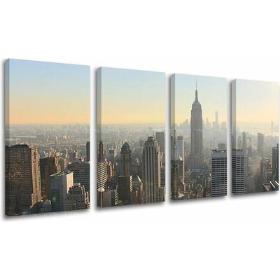 4dílný obraz na stěnu MĚSTO / NEW YORK - 80x40 cm