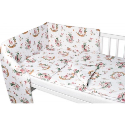 Baby Nellys 3dílná sada Mantinel s povlečením bavlna Bunny Star bílá 120 x 90 cm – Sleviste.cz