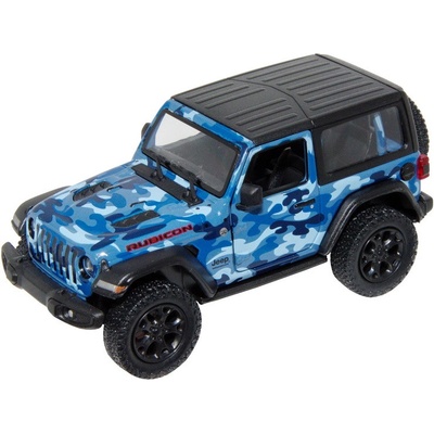 Kinsmart Jeep Wrangler 2018 camo modrá 1:34