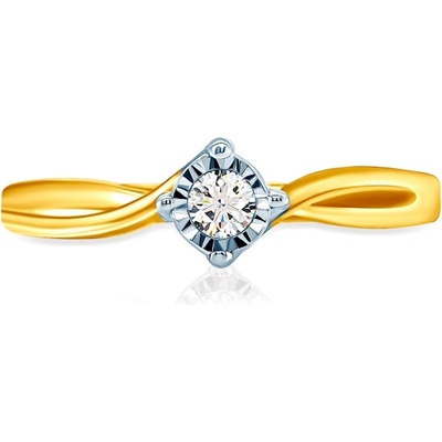 SAVICKI Годежен пръстен savicki: двуцветно злато, диамант