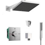 SANITINO - Душ комплект с термостат и вграден нагревател от Hansgrohe, аксесоари от Kielle, хром SANI21HHK003 (SANI21HHK003)