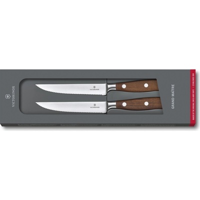 VICTORINOX Sada 2 ks steakových nožů Grand Maître Wood vlnkované ostří 12 cm