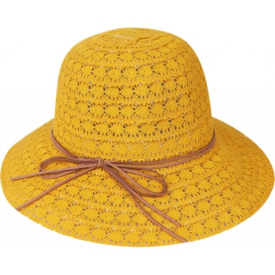 Biju Dámsky klobúk 9-60 s ozdobným povrázkom 9001608-1 žltý