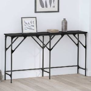 vidaXL Конзолна маса Черния дъб 140 x 29 x 75 см Инженерна дървесина (883530)