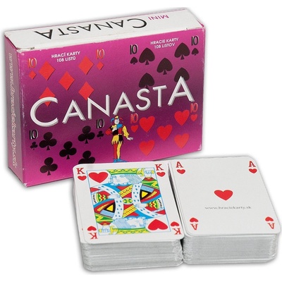 Canasta mini hracie karty 108 listorv / Canasta mini hrací karty 108 listů
