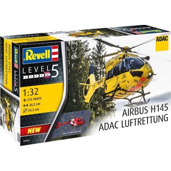 Revell vrtulník H-145 ADAC/REGA Plastic ModelKit 04969 1:32