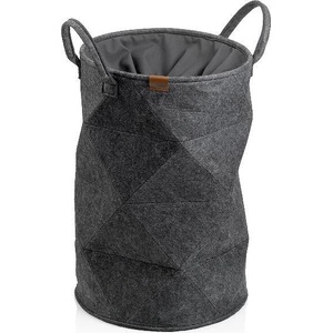 Kela (Германия) Кръгъл кош за пране kela fay с връзки - тъмносив (kela 24491)