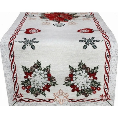 Mondo Vianočný gobelínový behúň Vianočné ozdoby Chenille IT09 40x130 cm