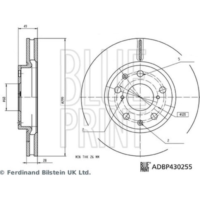 Brzdový kotúč BLUE PRINT ADBP430255