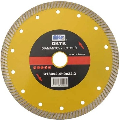Diamantový kotouč TURBO SPEED 180x22,2mm [Obj. kód: DKTK180]
