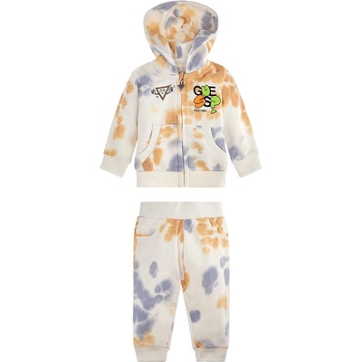 Guess Спортен екип за момче в бяло с многоцветни детайли Guess