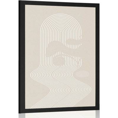 Plakát jedinečný vzor duhy Mid-Century - 30x45 no frame