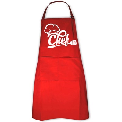 Fajntričko.cz Zástěra Chef Červená