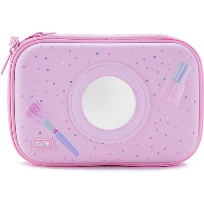 YOLO Ученически несесер YOLO Beauty - 2 ципа, с огледало (121281-165-5)