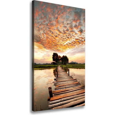 Vertikálny foto obraz na plátne Drevený most 50x100 cm