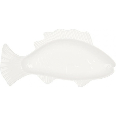 Clayre & Eef Biela miska / tanier v tvare ryby Fish Bowl - 30 * 15 * 3 cm / 150 ml