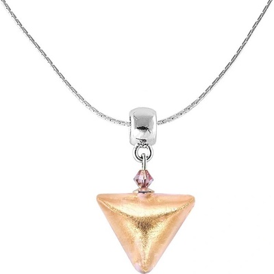 Lampglas Vznešený golden triangle s 24karátovým zlatem v perle NTA1