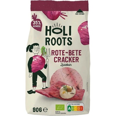 Holiroots Holiroost Krekry z červené řepy cibulové 90 g