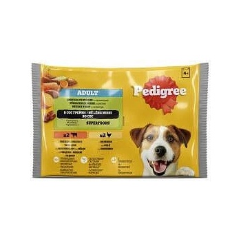 PEDIGREE PedigРree ПАУЧ ГОВЕЖДО, ПИЛЕ И ЗЕЛЕНЧУЦИ в сос грейви 4x100ГР
