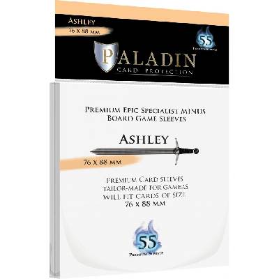 Протектори за карти Paladin Card Protection - Ashley, Epic Specialist Minus, 76 x 88 mm (55 бр. ) (PALASHCLR1)