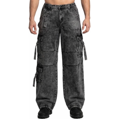AFFLICTION DECIMATION washed šedé AWV30196-BK