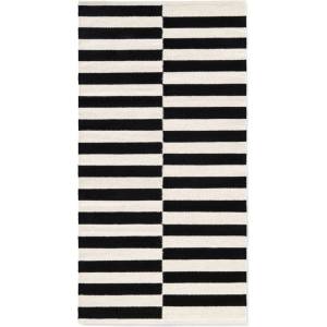 Hanse Home Черно-бял двустранен ръчно изработен вълнен килим 80x150 cm Donna - Hanse Home (106207-80x150)